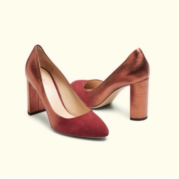 M. Gemi Shoes - M. Gemi Lustro Suede+Leather Heels Ombré Chianti Copper red holiday metallic 38